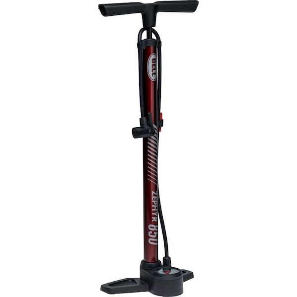 Bell Sports Zephyr 850 Steel Bicycle Floor Pump Maroon 7152770 - main